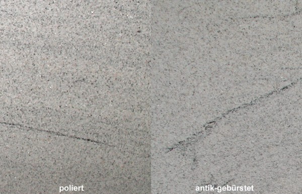 Terrassenplatten Granit Imperial White gebürstet