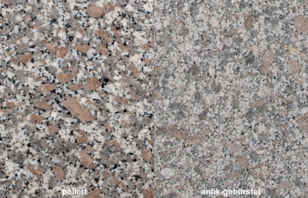 Terrassenplatten Granit Rosa Limbara gebürstet